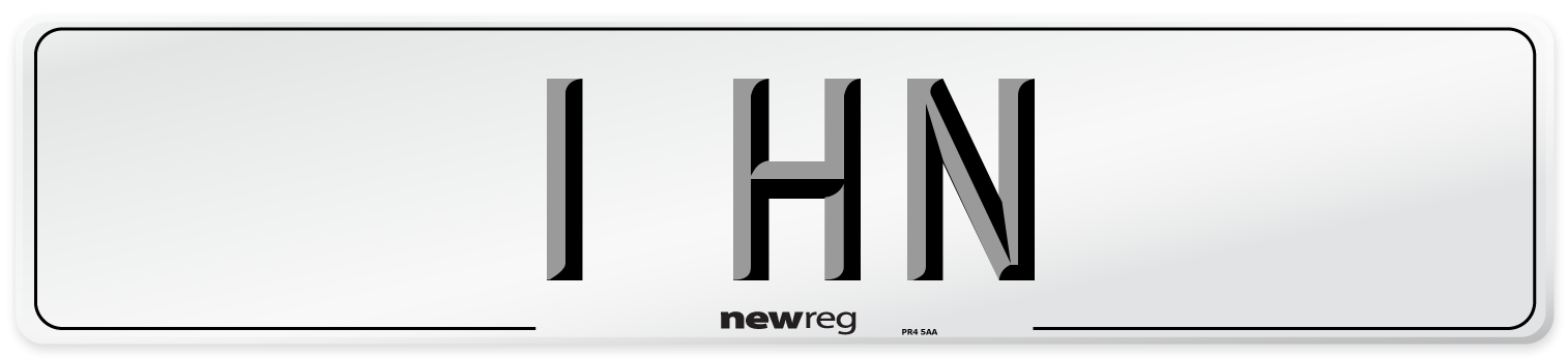 1 HN Number Plate from New Reg